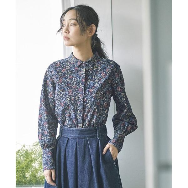 ブラウス シャツ ａｎｄ　ｍｙｅｒａ　ボタニカル柄のコーデュロイブラウス レディース