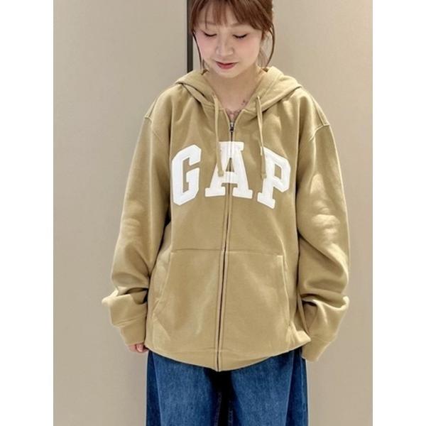 「GAP」 ジップアップパーカー X-LARGE ベージュ系その他 メンズ