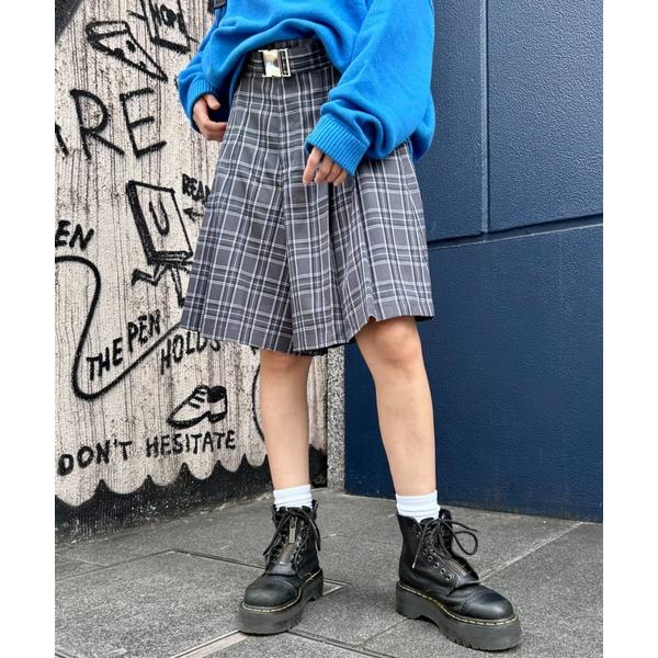 「Candy Stripper」 ハーフパンツ 2 グレー レディース