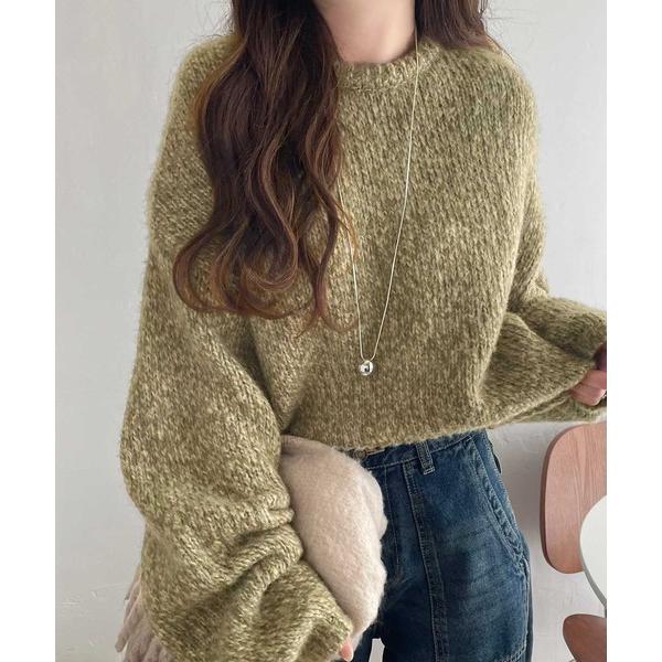 「Java」 長袖ニット MEDIUM グリーン レディース