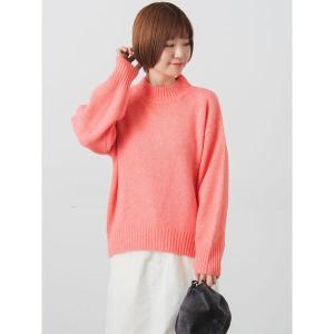 ニット セーター ウール混ふわふわハイネックニット レディース