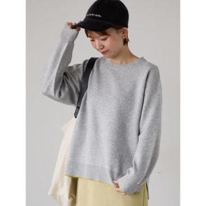 ニット セーター ジャカード配色ワイドニット レディース