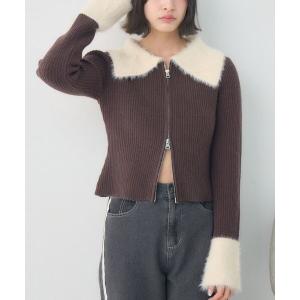 ニット セーター シャギー襟WZIPNT レディース