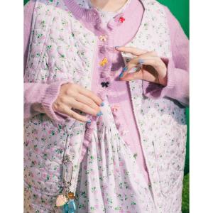 ベスト ジレ 「Little Sunny Bite」floral quilting vest レディース メンズ