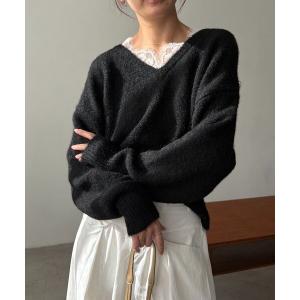 ニット セーター レーストリミングニット レディース