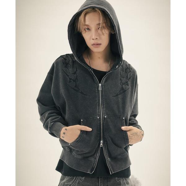 パーカー Buyer's Select/ トライバル刺繍ZIPパーカー メンズ レディース