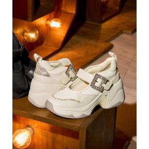 ビジューバックル 厚底メリージェーン