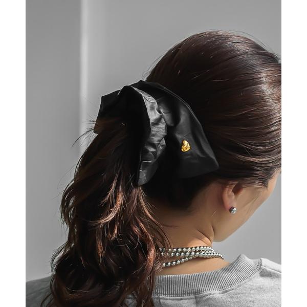 シュシュ ハートチャーム付きシュシュ