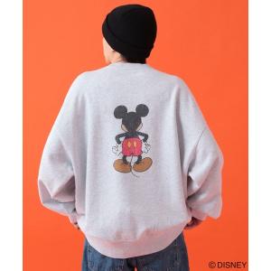 トレーナー スウェット 「DISNEY」ミッキーマウス／クルーネックウラケ「UNISEX」 メンズ レディース