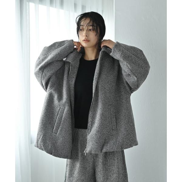 コート アウター 「BLK001」カールシャギーバルーンジャケット レディース