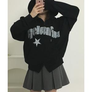 パーカー JUNGLE STORM チェックワッペンZIPパーカー メンズ レディース