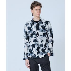 シャツ 「フラワー柄」長袖 プリント シャツ メンズ レディース