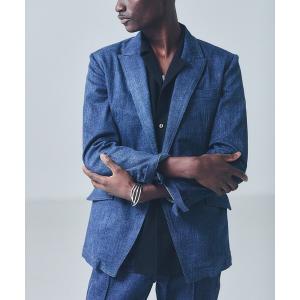 ジャケット テーラードジャケット 「セットアップ対応」ピークドラペル デニム ジャケット メンズ レディース