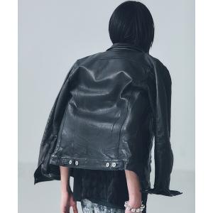 5351 POUR LES HOMMES 革ジャン ライダース セミダブル レザー