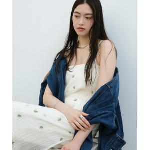 ワンピース 「新色追加」小花柄シアーキャミソールワンピース