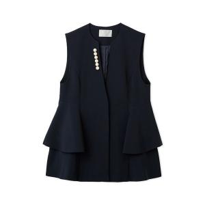 コート アウター ペプラムパールジレ レディース