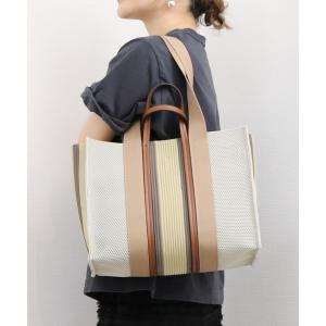 トートバッグ カシュカシュ cachecache / マルチカラーストライプ2wayスクエアトート レディース｜ZOZOTOWN Yahoo!店