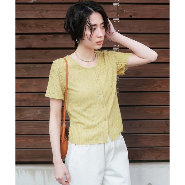 tシャツ 前後2wayなみなみシアージャガードトップス レディース
