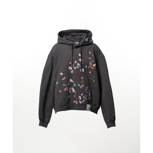 トレーナー スウェット Kids Sticker Printed Hoodie メンズ