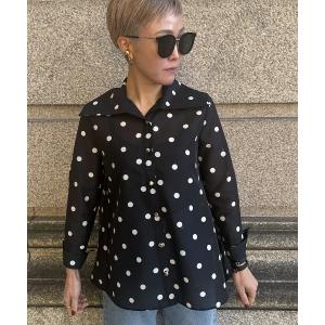 日本製ラグジュアリードットブラウス（北陸生産生地） レディース