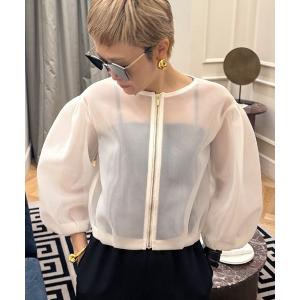コート アウター シアー立体ブルゾン（日本生地） レディース