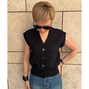 tシャツ ベスト風ニットトップス レディース