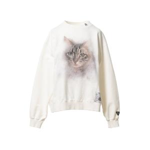トレーナー スウェット Cat Printed Sweatshirt レディース