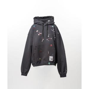 トレーナー スウェット Kids Sticker Printed Hoodie レディース