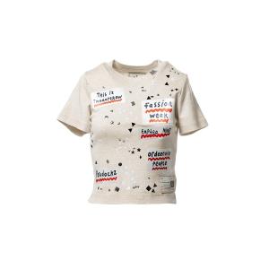 tシャツ 半袖 Embellished Sticker Mini T-shirt レディース