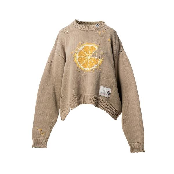 MAISON MIHARA YASUHIRO Maison Mihara Yasuhiro Orange Jacquard Knit Sweater ニット
