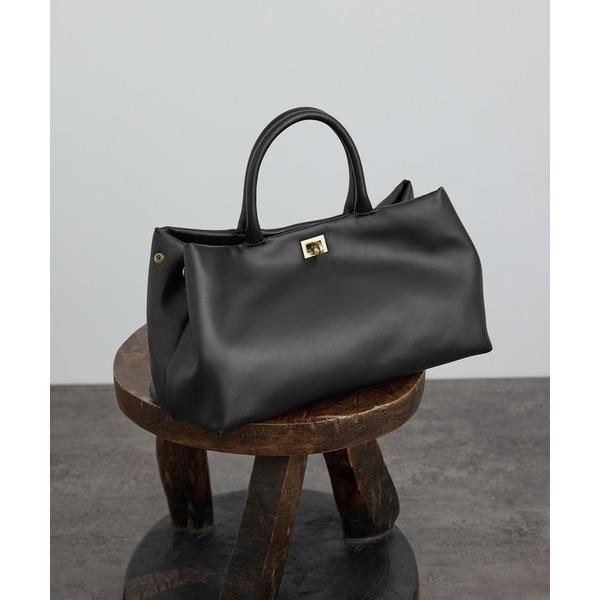 ハンドバッグ 「WEB限定」「W S（ドゥーブル）」ソフトレザーメタルロックボストン