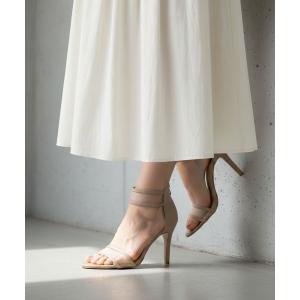 サンダル チュールベルトサンダル レディース