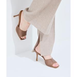 サンダル LovelyWalk レザーパンチングミュール レディース