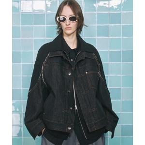sacai◇Suiting Bonding Mix Jacket/3/ポリエステル/BLK/25-03581M