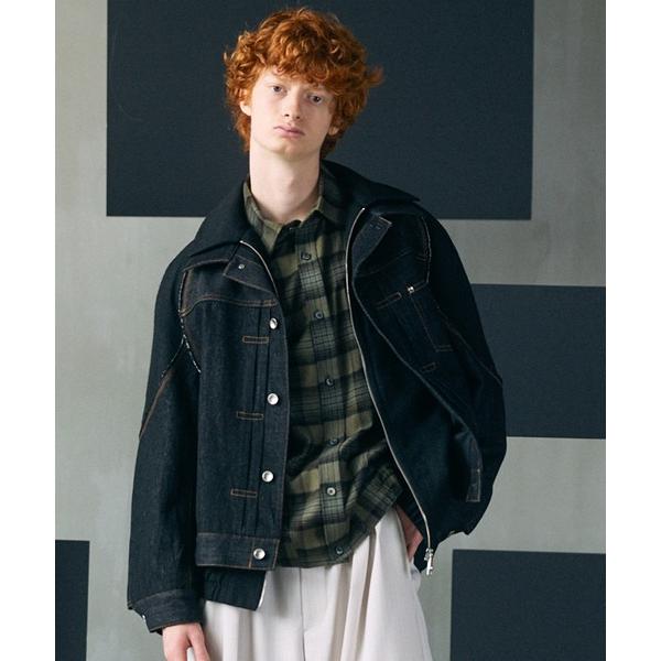ブルゾン アウター 「UNISEX」Different Materials Layering Pri...
