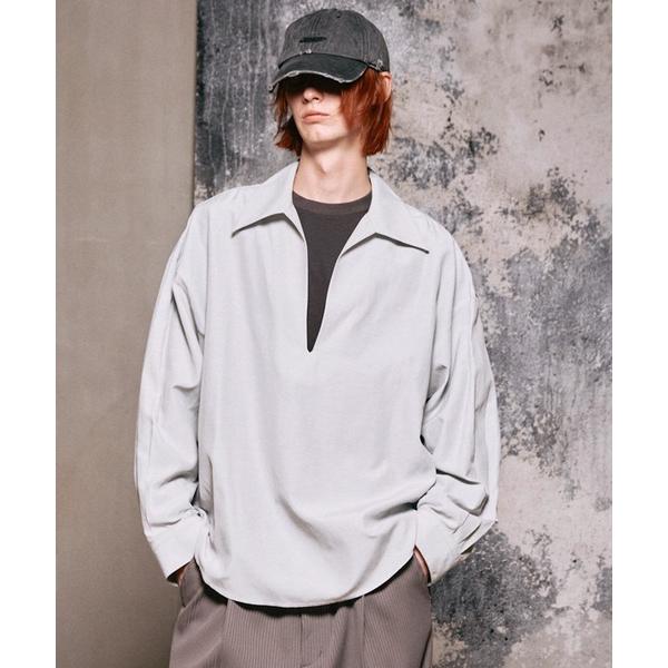 シャツ 「UNISEX」Deep Front Neck Prime-Over Skipper Shi...