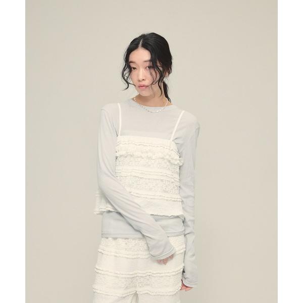 tシャツ 「eL」Jacquard Frill BarTop/641318 レディース
