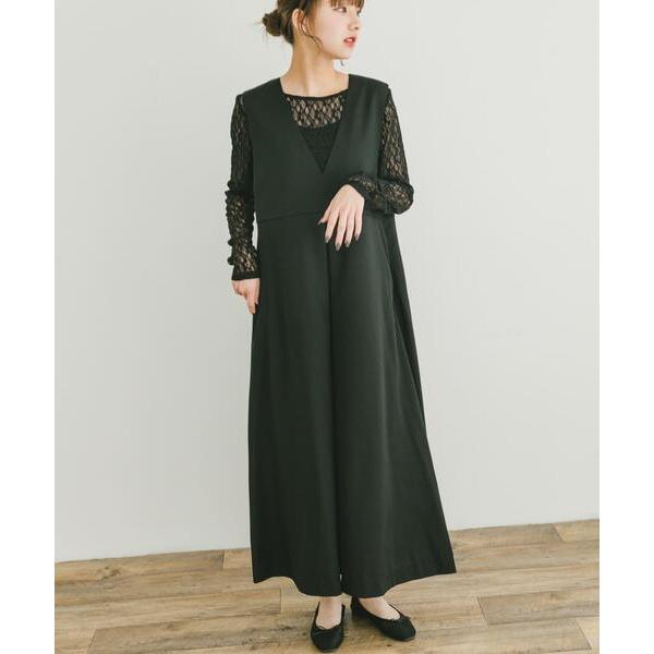 「ITEMS URBANRESEARCH」 ノースリーブワンピース FREE ブラック レディース