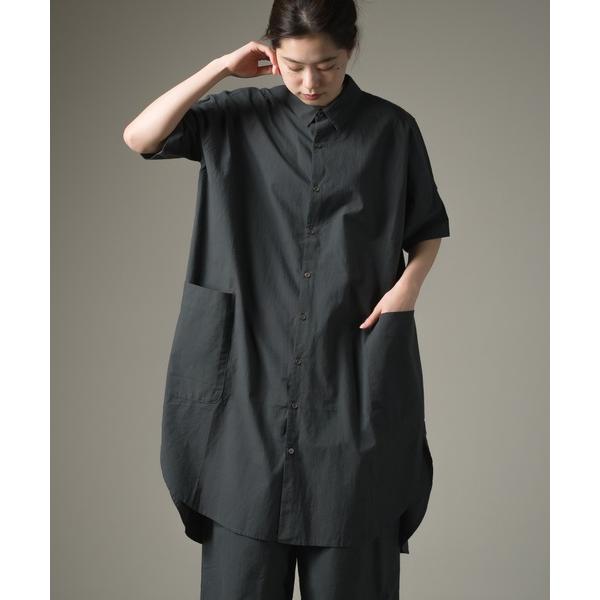 「SO」 シャツワンピース FREE チャコールグレー レディース