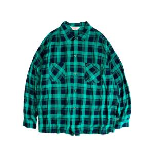 「C.E.L.STORE」 「DAN RIVER」長袖シャツ LARGE グリーン メンズ