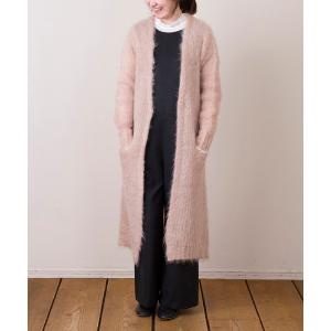 「nesessaire」 ニットカーディガン 38 ピンク レディース