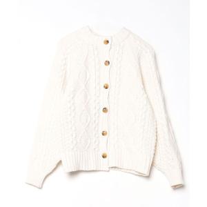 「coen」 ニットカーディガン L オフホワイト レディース
