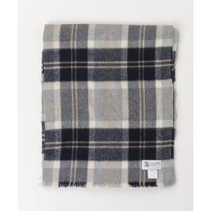 「Johnstons of Elgin」 チェック柄マフラー - グレー レディース