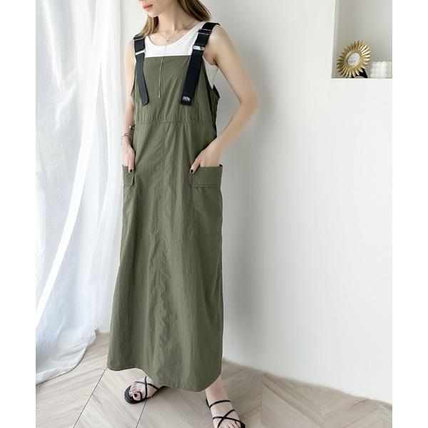 「Java」 キャミソールワンピース SMALL カーキ レディース