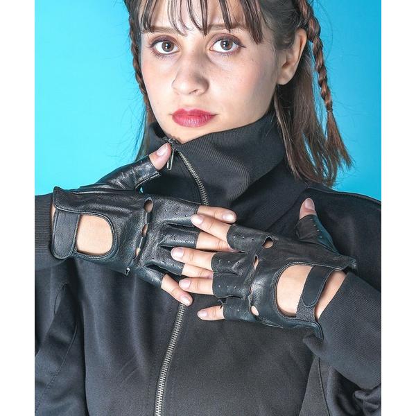 「ankoROCK」 手袋 ONE SIZE ブラック レディース