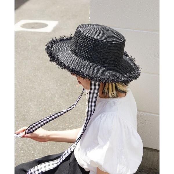 「FREAK'S STORE」 ストローハット ONE SIZE ブラック レディース