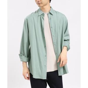 「GLOBAL WORK Smile Seed Store」 長袖シャツ MEDIUM セージグリーン メンズ