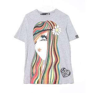 「Love Moschino」 半袖Tシャツ 36 グレー レディース