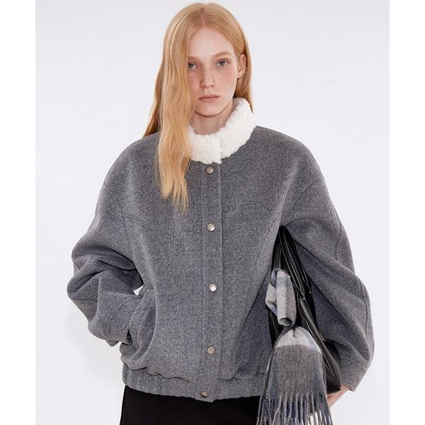 ブルゾン アウター ニュアンスグレー ボアカラー ブルゾン FD25W173「Fano Studio...