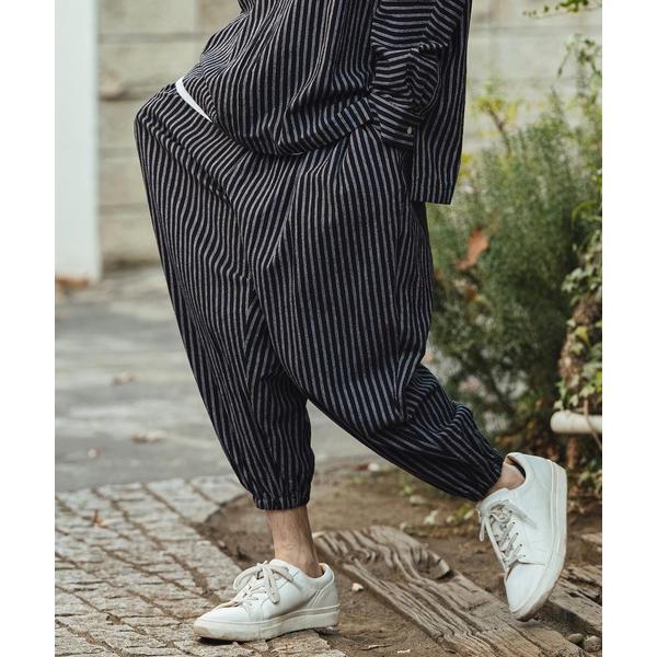 パンツ mp14479- コットンリネンストライプバルーンパンツ(CMB-R0194) メンズ